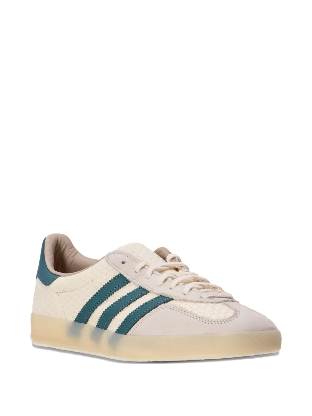adidas Originals Gazelle three-stripe textured sneakers Neutrals