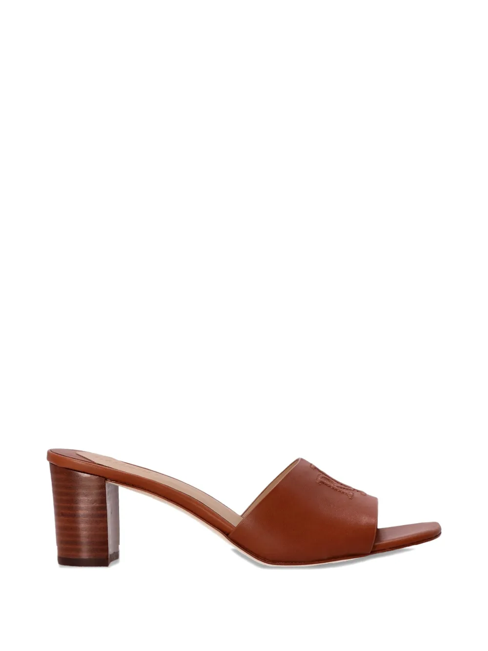 Polo Ralph Lauren logo-embossed block-heel sandals Red