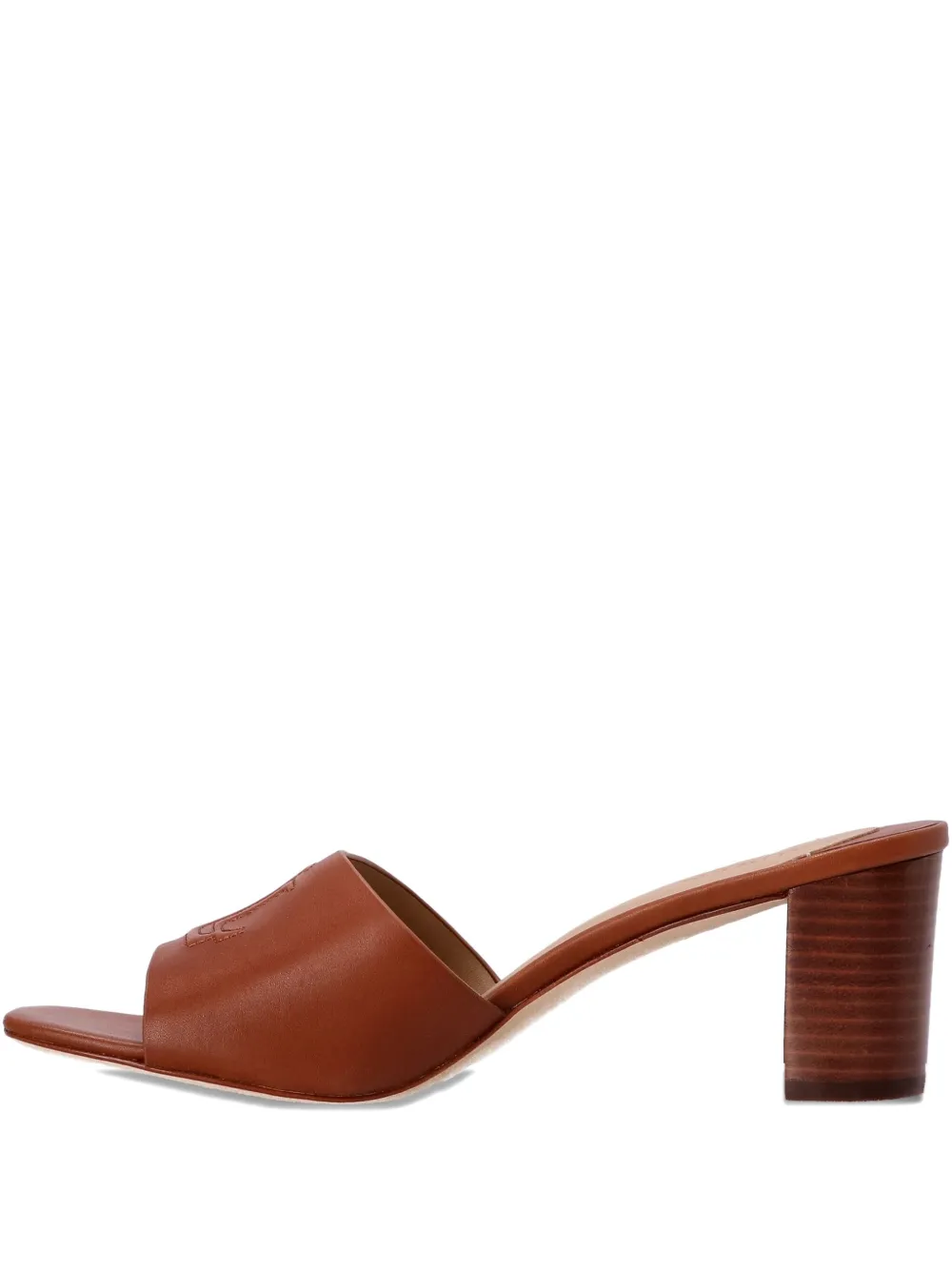 Polo Ralph Lauren logo-embossed block-heel sandals Red