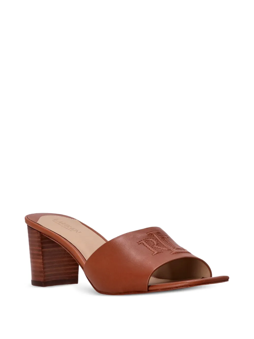 Polo Ralph Lauren logo-embossed block-heel sandals Red