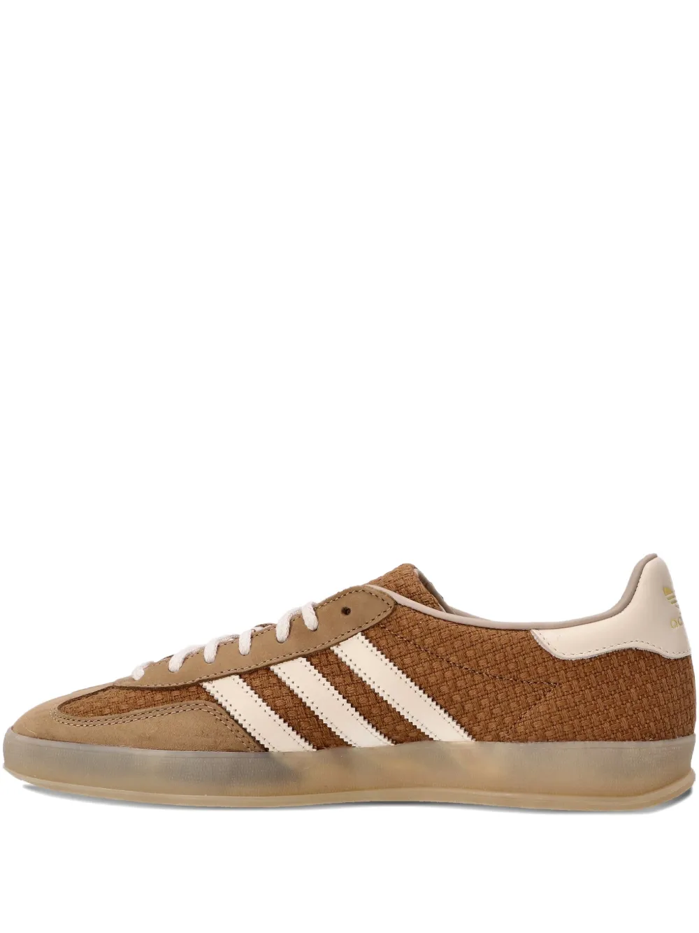 Adidas Originals Gazelle 3-Stripes woven trainers Brown