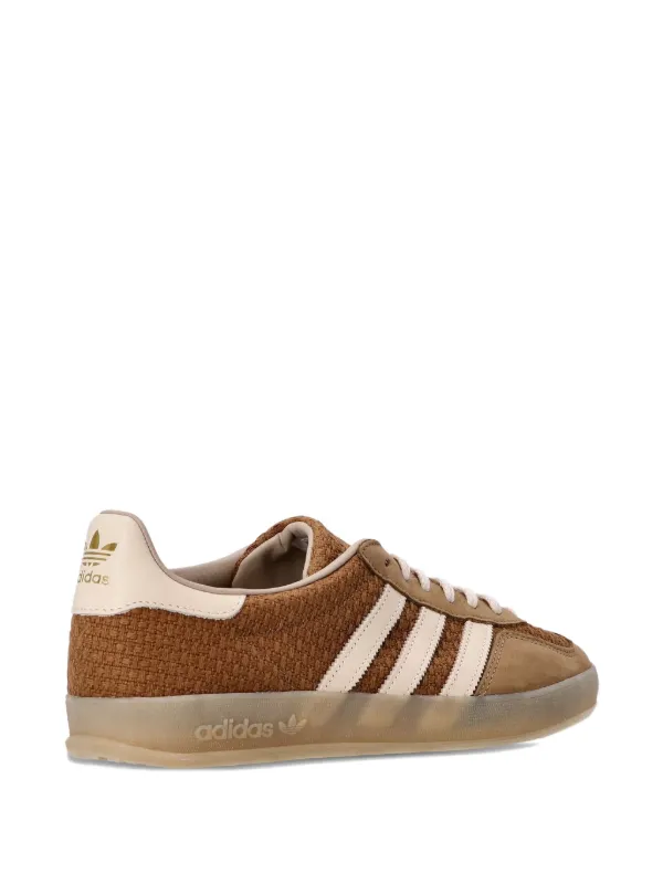 Adidas Gazelle 3-Stripes Woven Trainers | Brown | FARFETCH