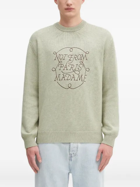 Drôle De Monsieur La Maille Slogan Tresses logo sweater