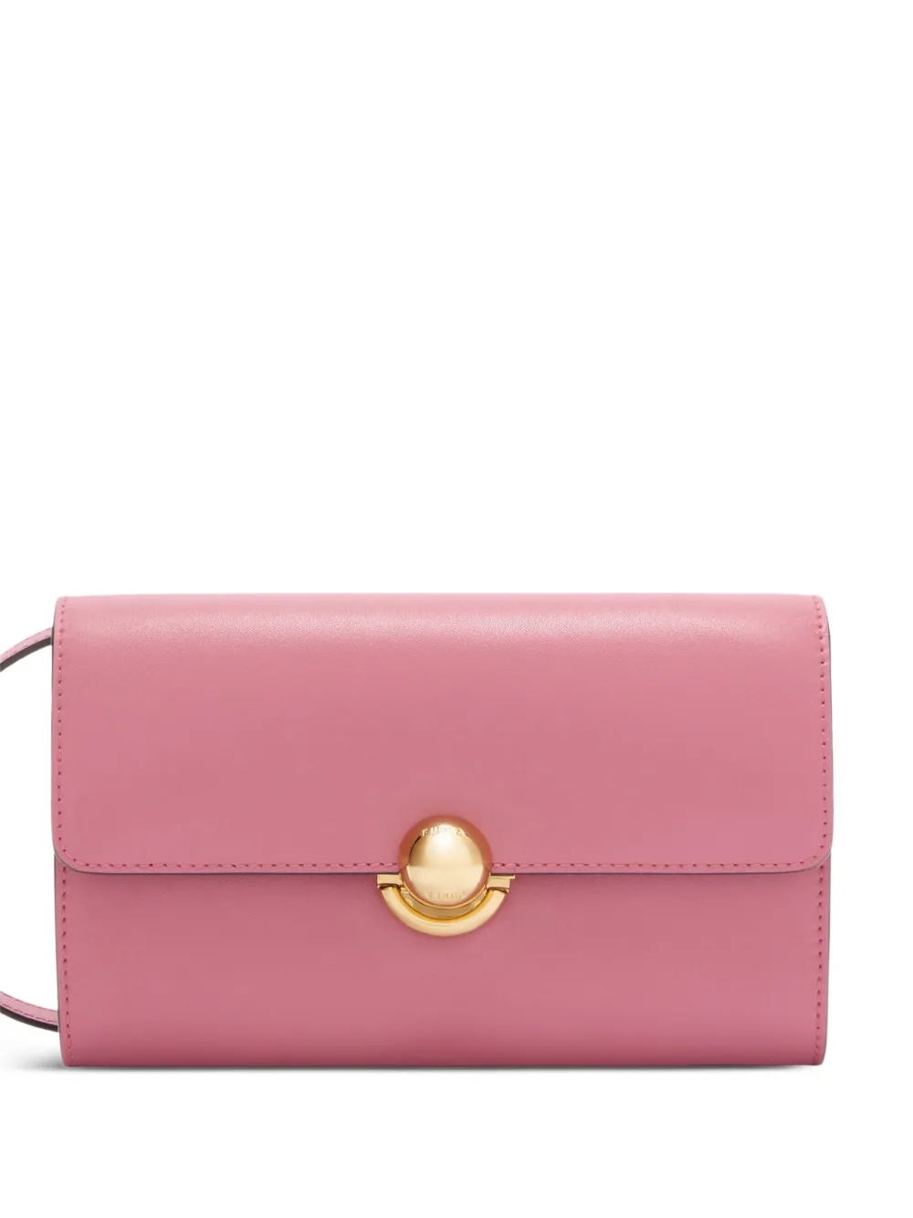 Furla Ball-clasp Leather Mini Bag In Pink