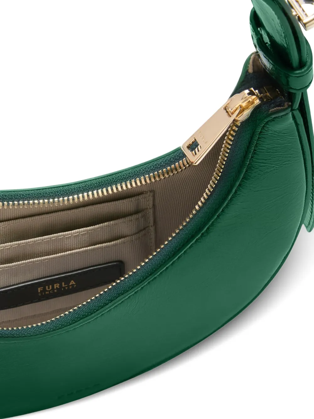 Furla Mini Delizia Shoulder Bag In Green
