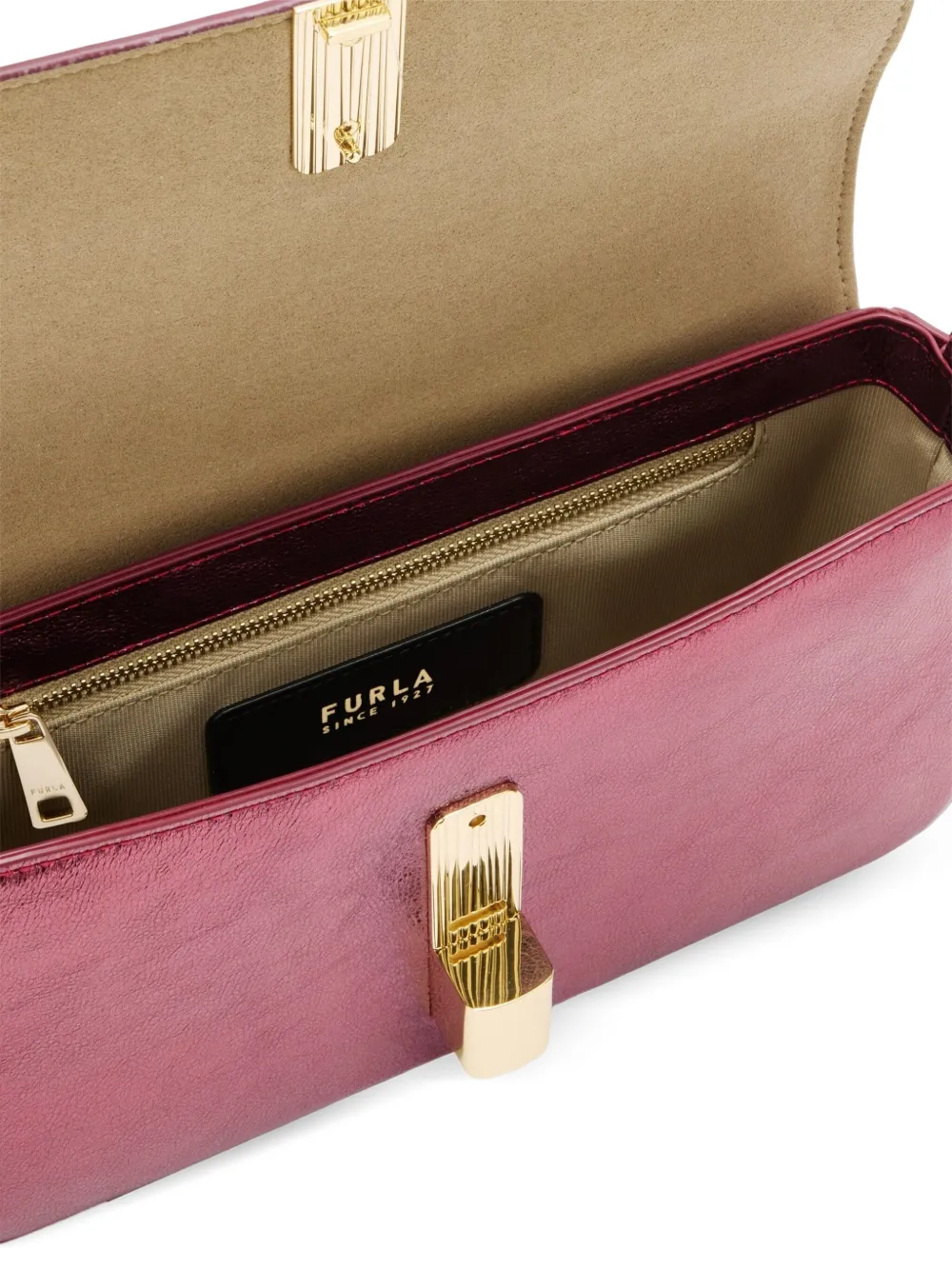 Furla Iride boekentas met klepslot Roze