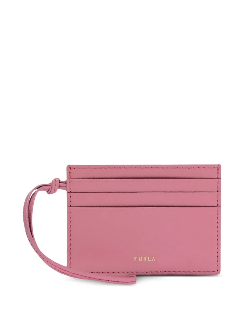 Furla Bear-cutout Card Holder In Pink