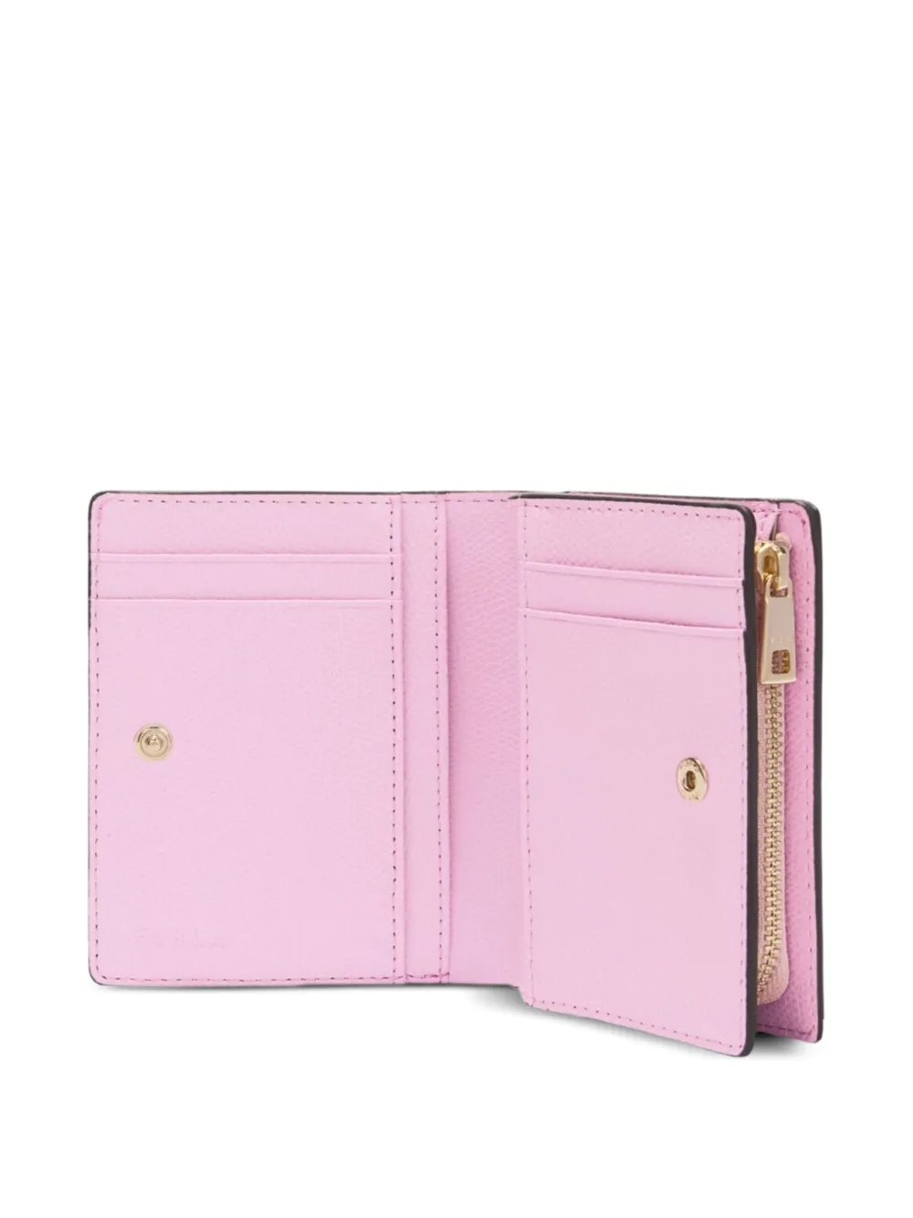 Furla Camelia Logo-plaque Zip Wallet In Neutral