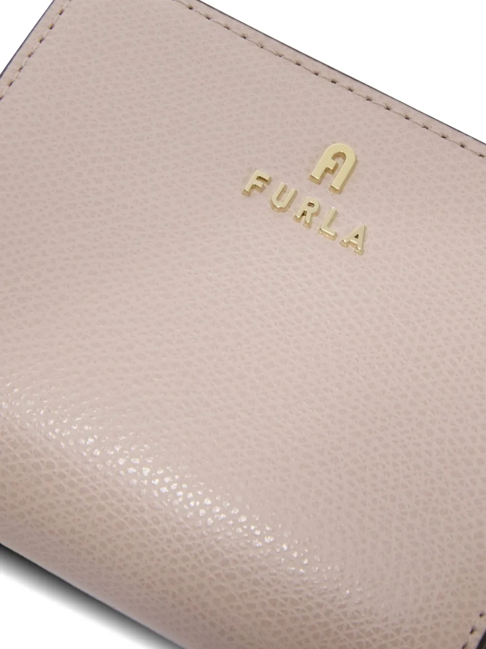 Furla Camelia Logo-plaque Zip Wallet In Neutral