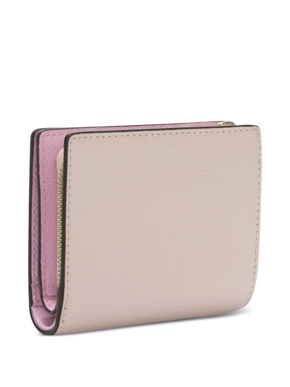 Furla Camelia portemonnee met logoplakkaat en rits - Beige