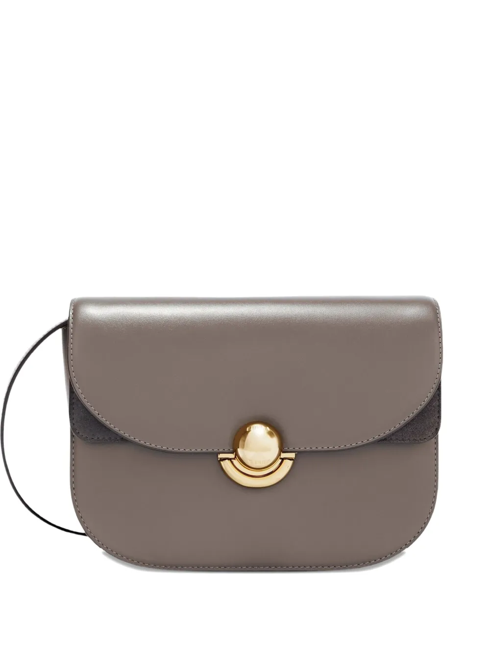 Furla Sfera Curved-flap Cross Body Bag In Gray