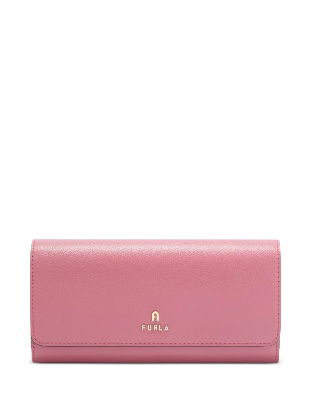 Furla Logo-plaque Leather Wallet In Pink