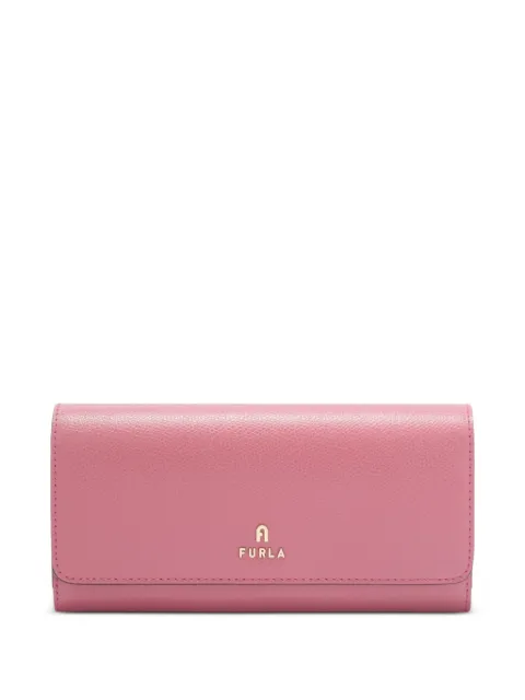 Furla cartera de piel con placa del logo