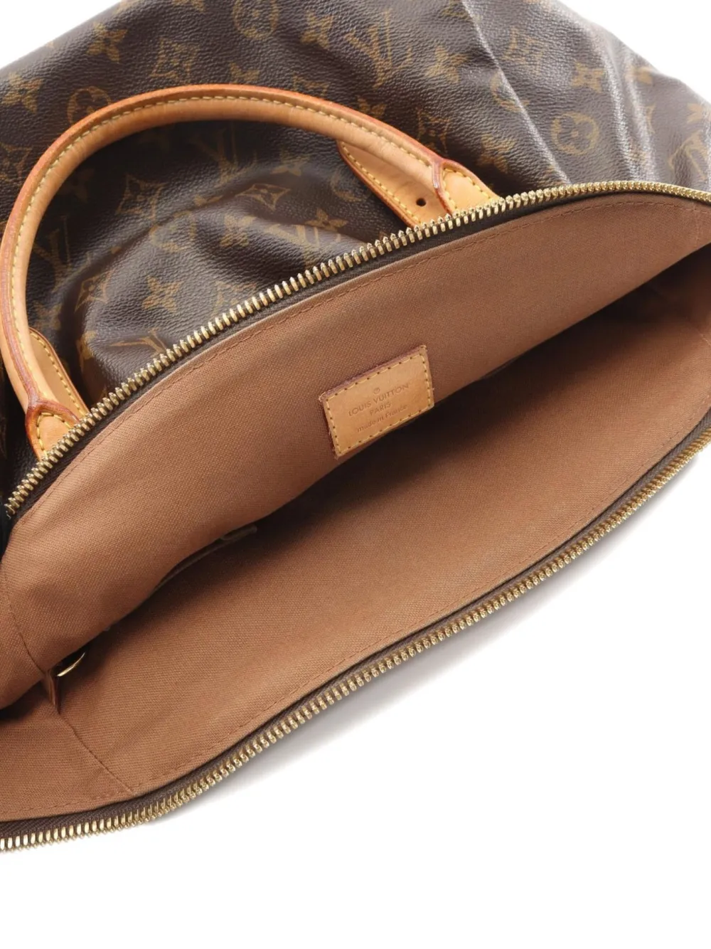 Pre-owned Louis Vuitton 2011 Tivoli Gm Monogram Tote Bag In Brown