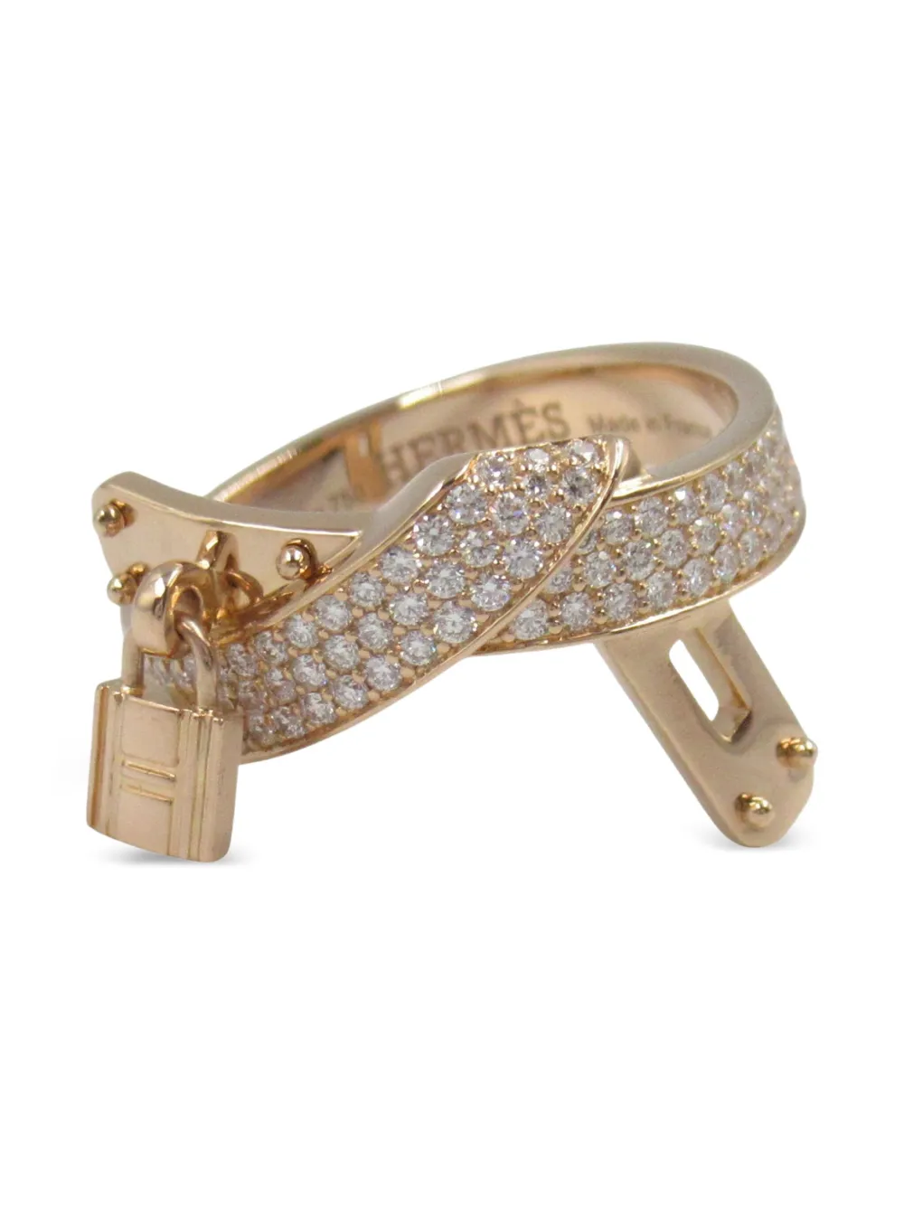 Hermès Pre-Owned 18K rose gold Kelly Gavroche diamond ring | Gold | Image 1