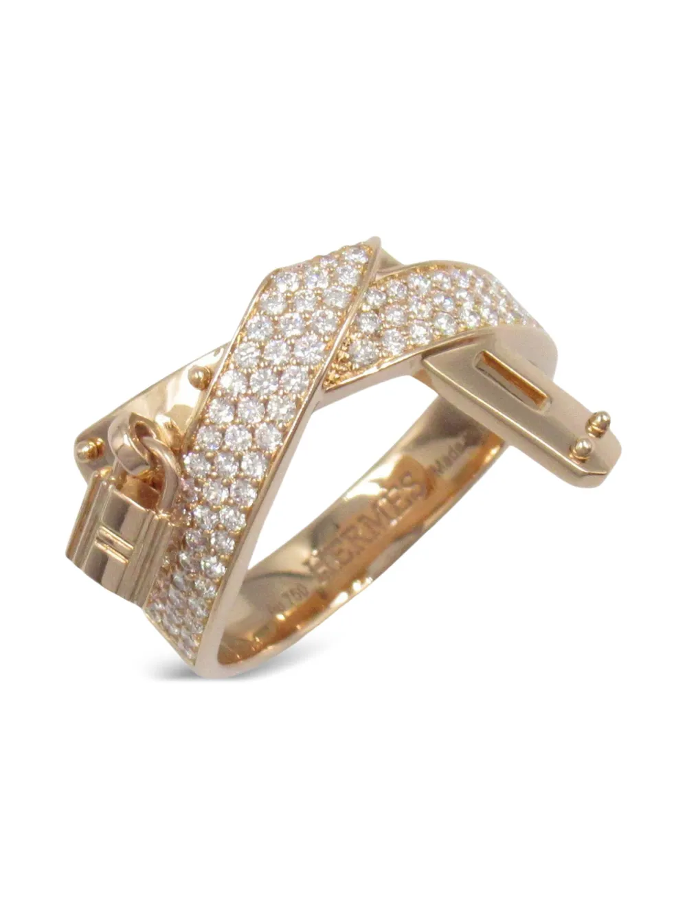 Hermès Pre-Owned 18K rose gold Kelly Gavroche diamond ring | Image 2