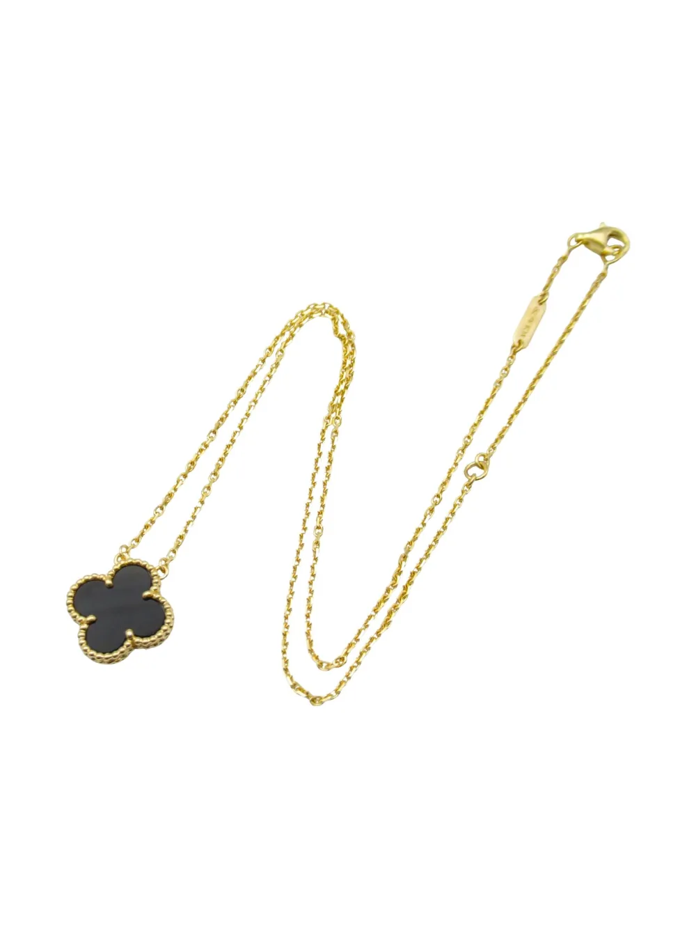 Van Cleef & Arpels 2010 18kt yellow gold Alhambra Onyx necklace - Nero