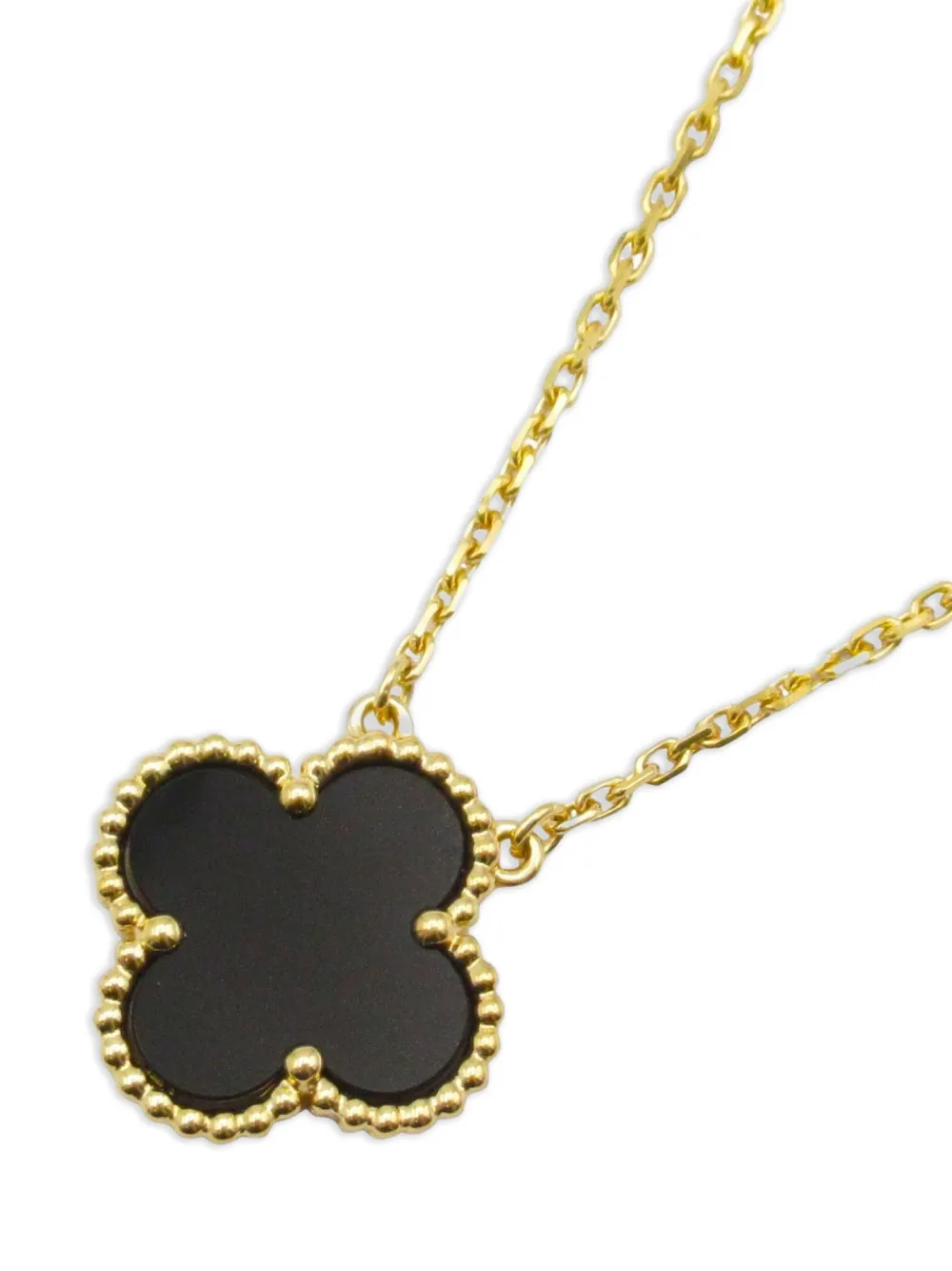 Van Cleef & Arpels 2010 18kt yellow gold Alhambra Onyx necklace | Pre-Owned | Image 2