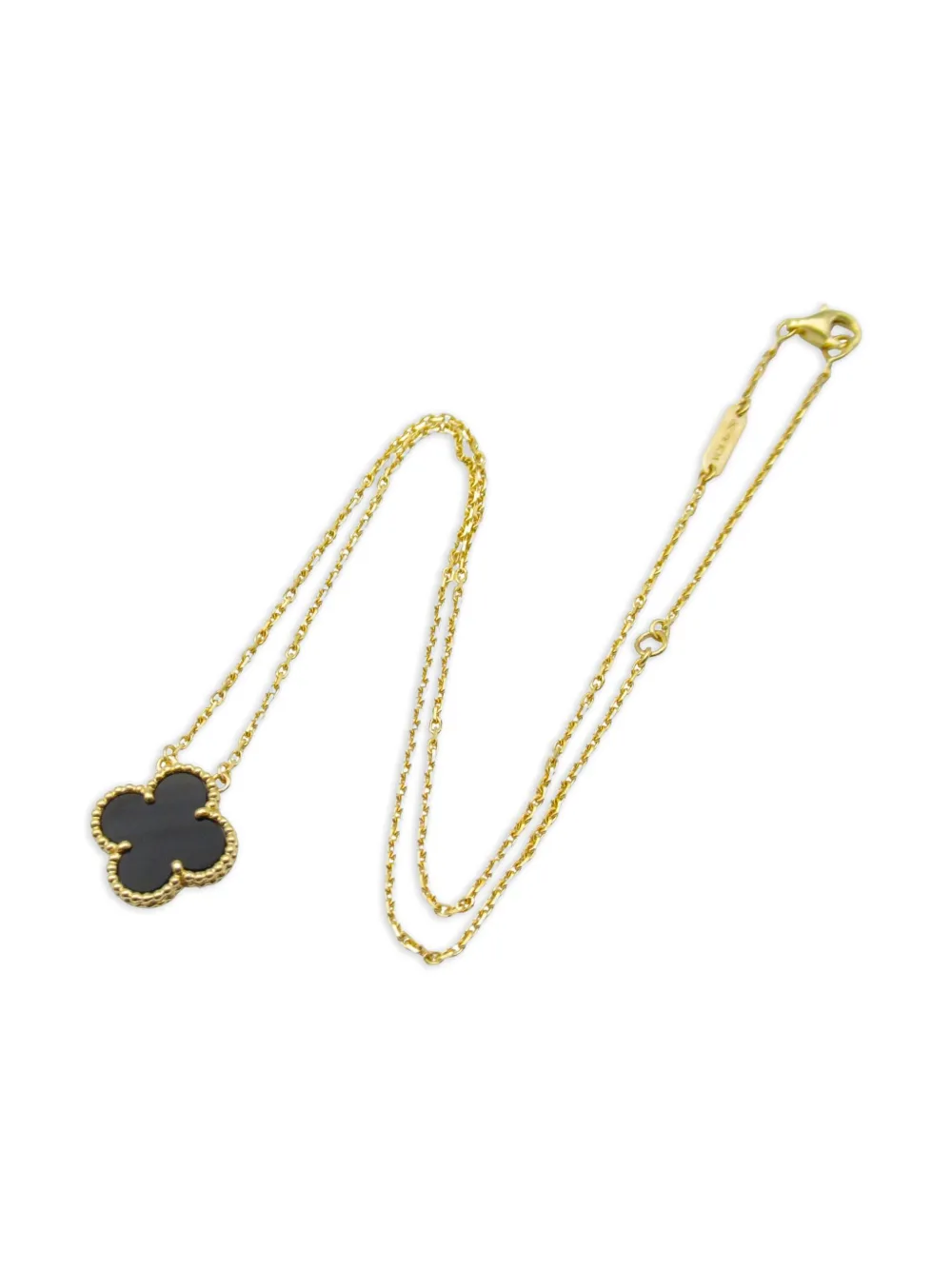 Van Cleef & Arpels 2010 18kt yellow gold Alhambra Onyx necklace | Black | Image 1