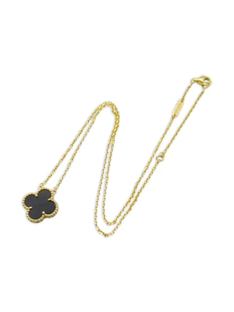 Van Cleef & Arpels 2010 18kt yellow gold Alhambra Onyx necklace