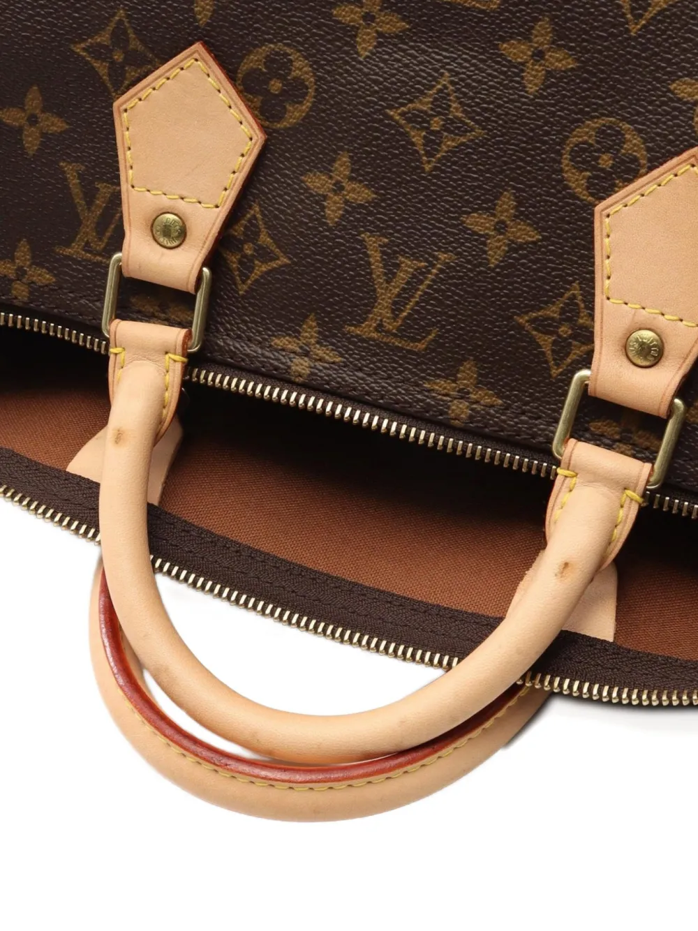 Pre-owned Louis Vuitton 2003 Speedy 40 Monogram Luggage Bag In Brown
