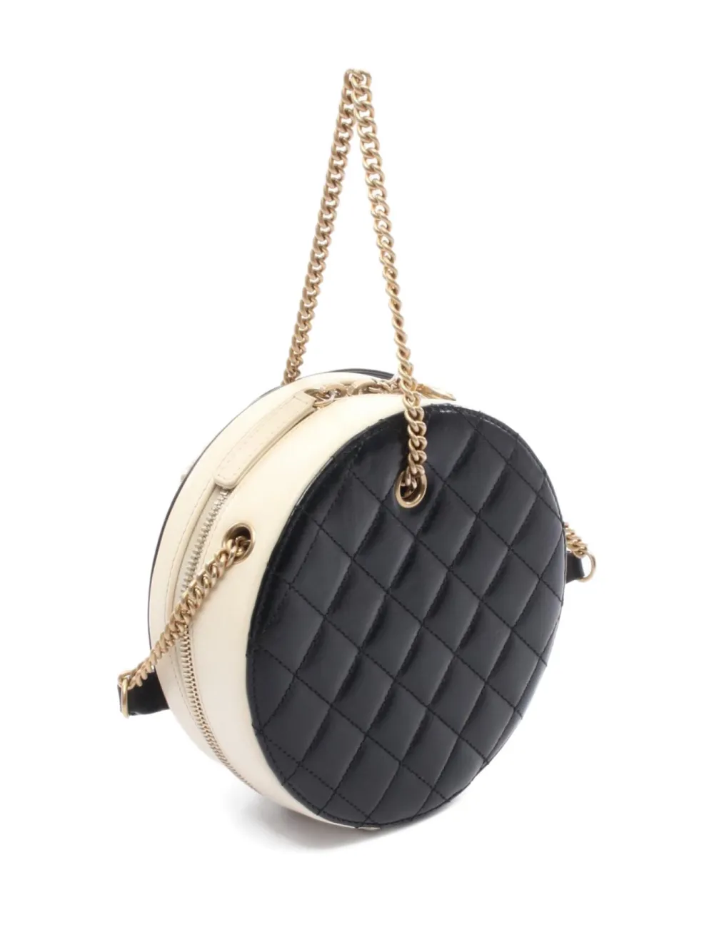 Pre-owned Chanel 2019 Coco Mark Matelasse Round Bag In Black
