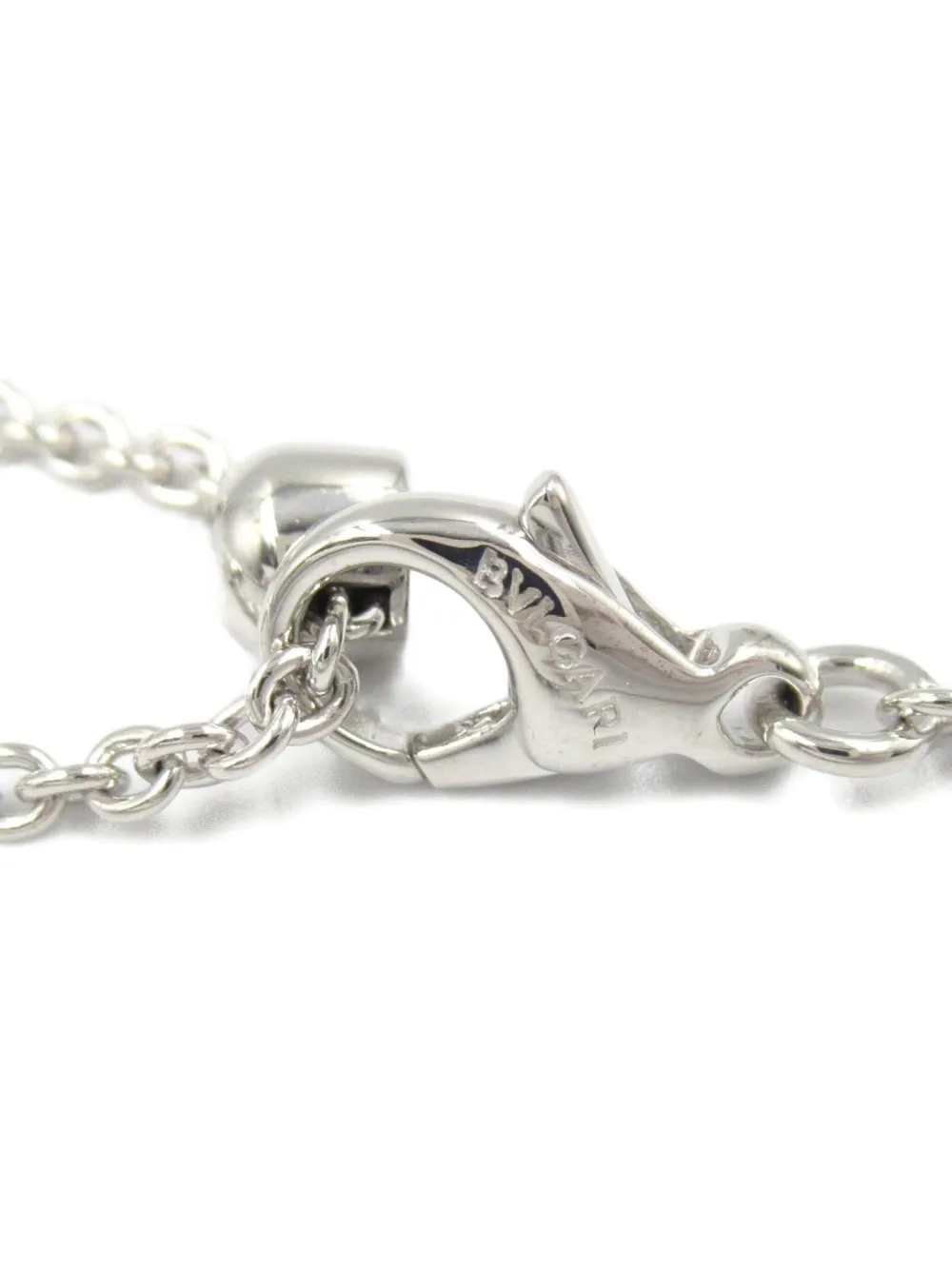 Pre-owned Bvlgari 18kt White Gold Astrale Fireworks Necklace In Silver