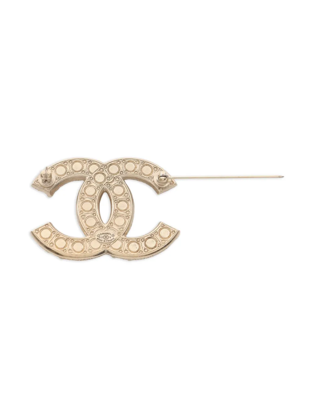 CHANEL Pre-Owned 1986-1988 CC rhinestone brooch | Image 2