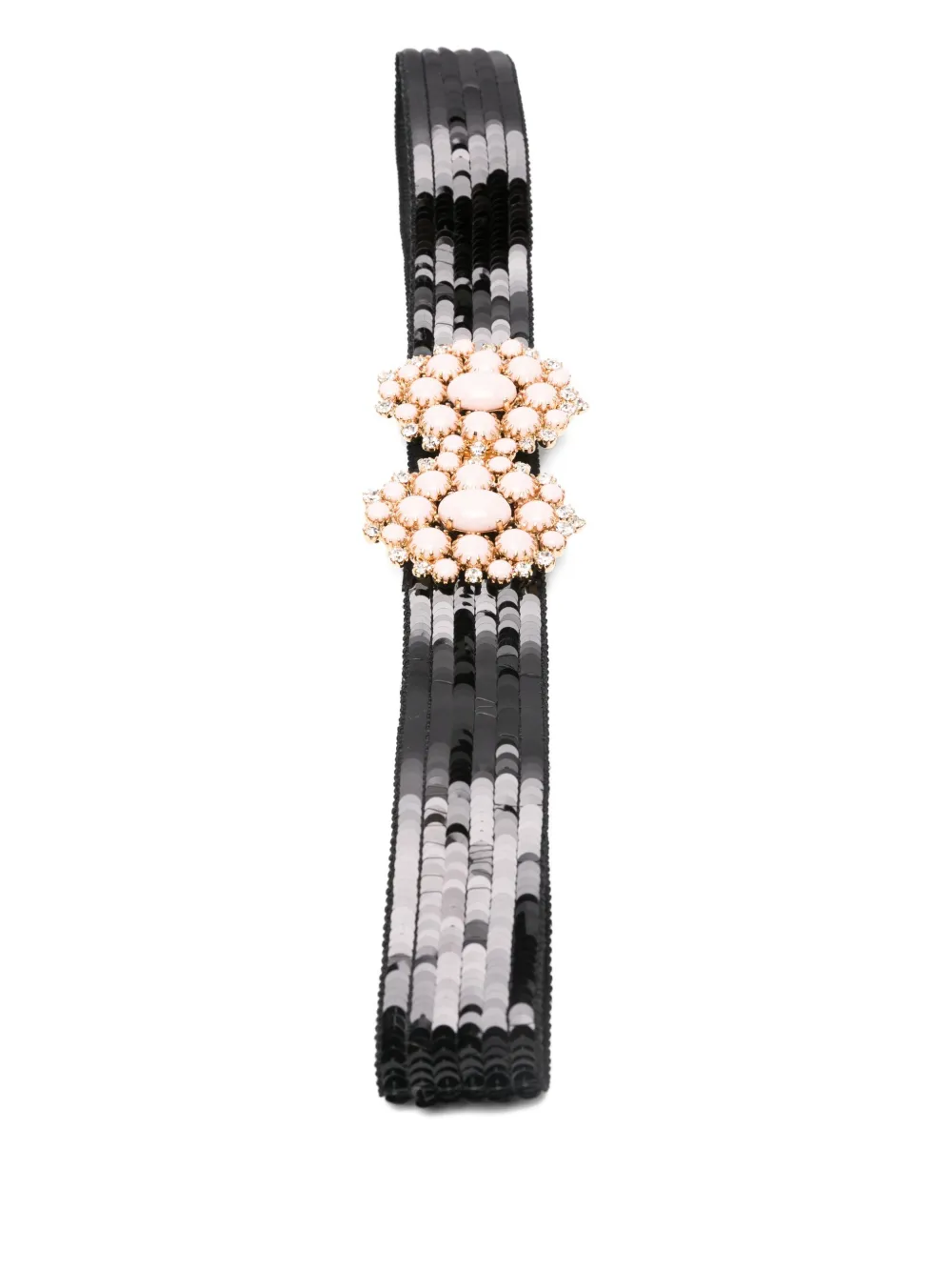 Giambattista Valli Sequin Crystal-embellished Belt In Black