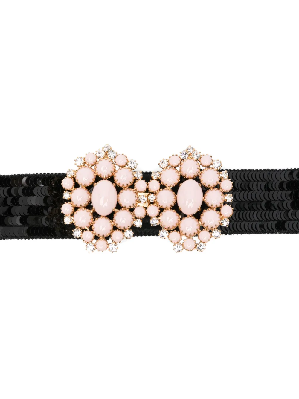Giambattista Valli Sequin Crystal-embellished Belt In Black