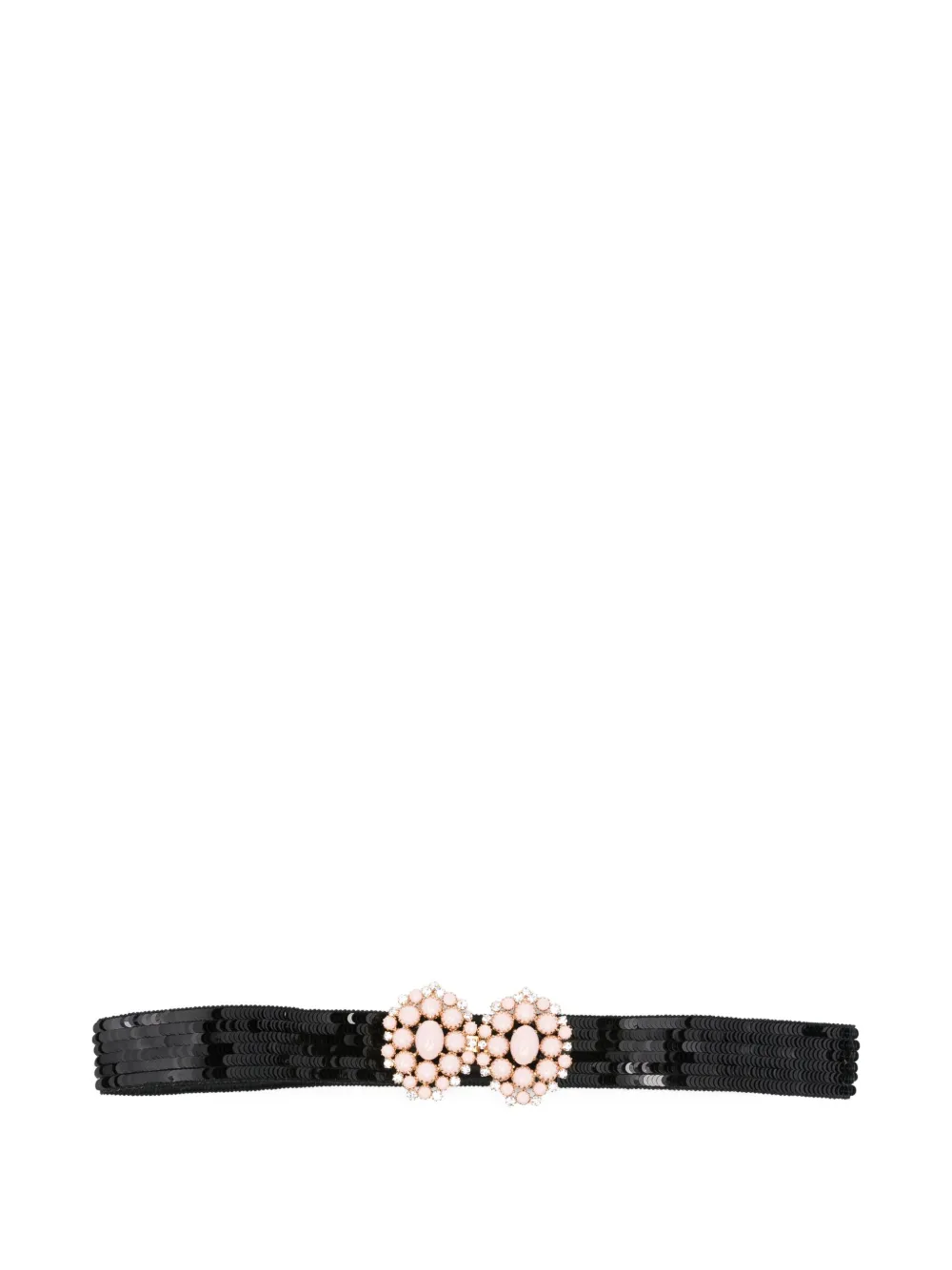 Giambattista Valli Sequin Crystal-embellished Belt In Black