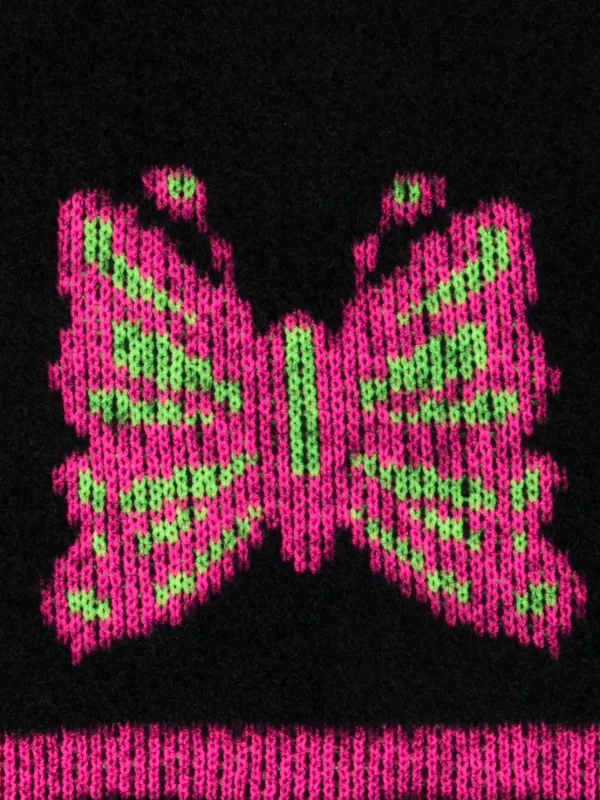 Chopova Lowena Cyber Butterfly Beanie | Black | FARFETCH