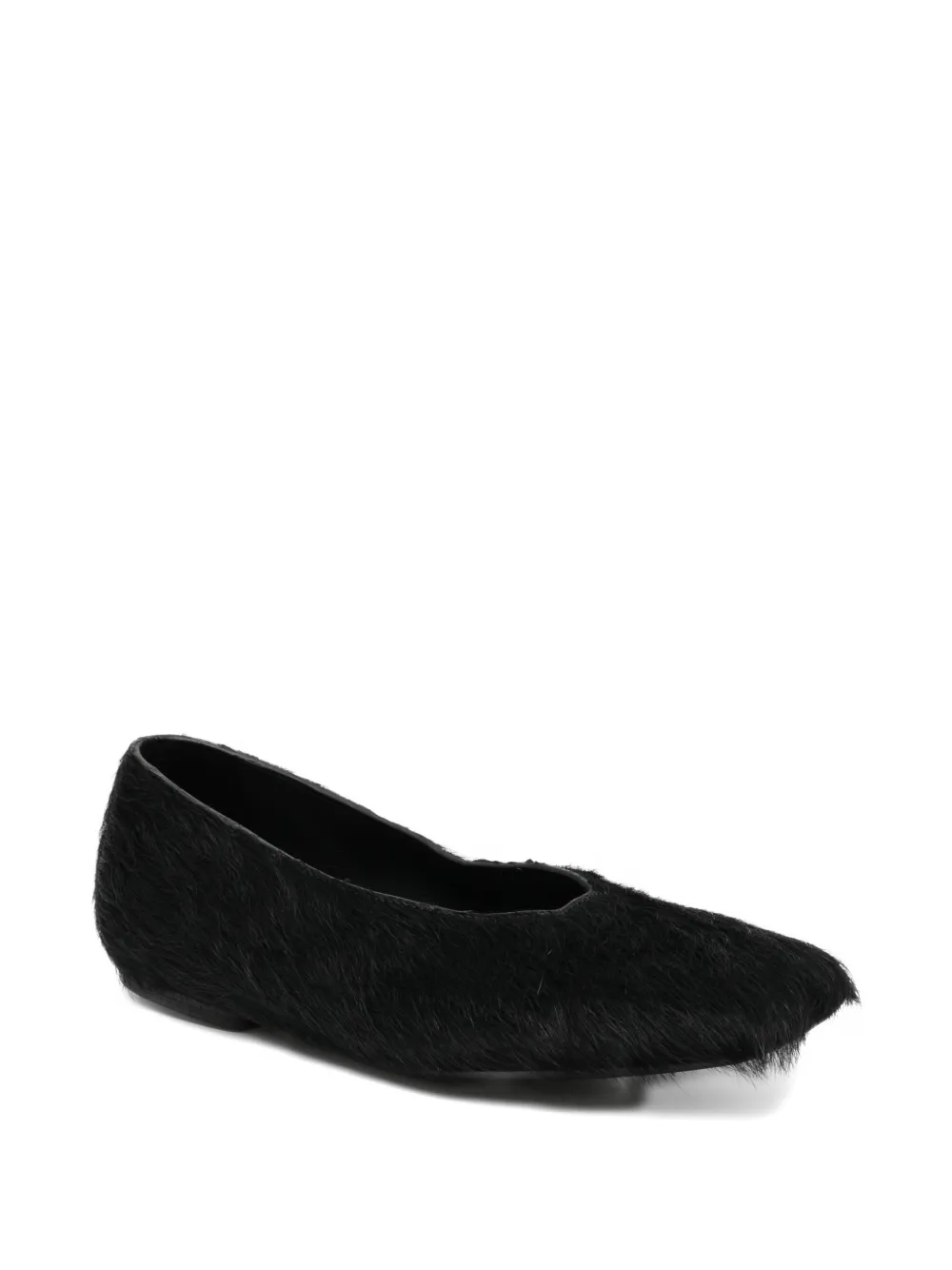 Rick Owens Leren ballerina's - Zwart