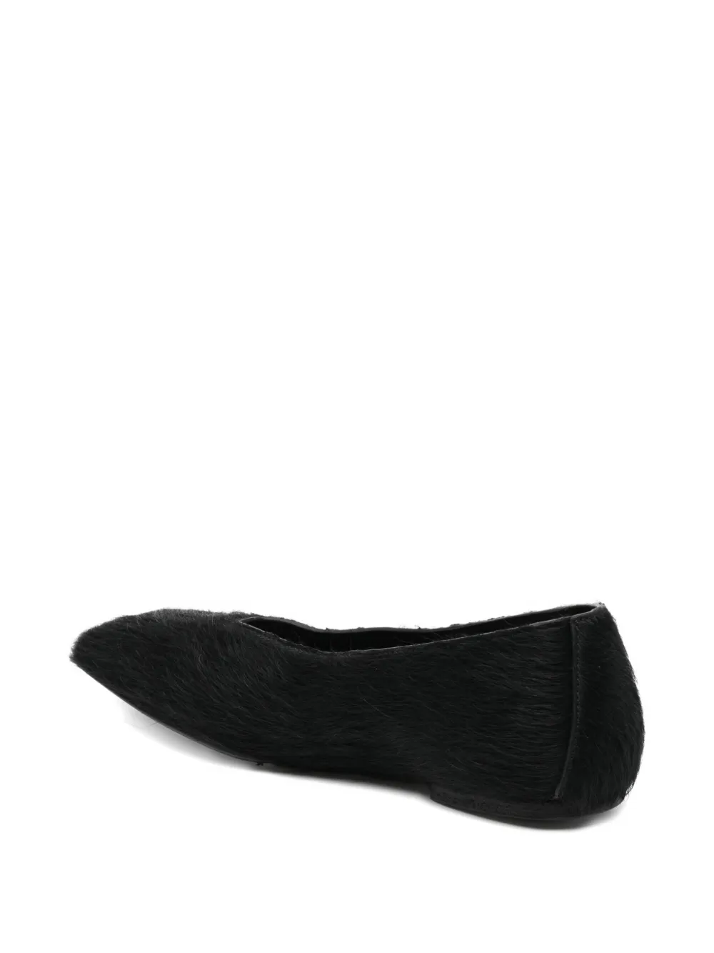 Rick Owens leather ballet flats Black