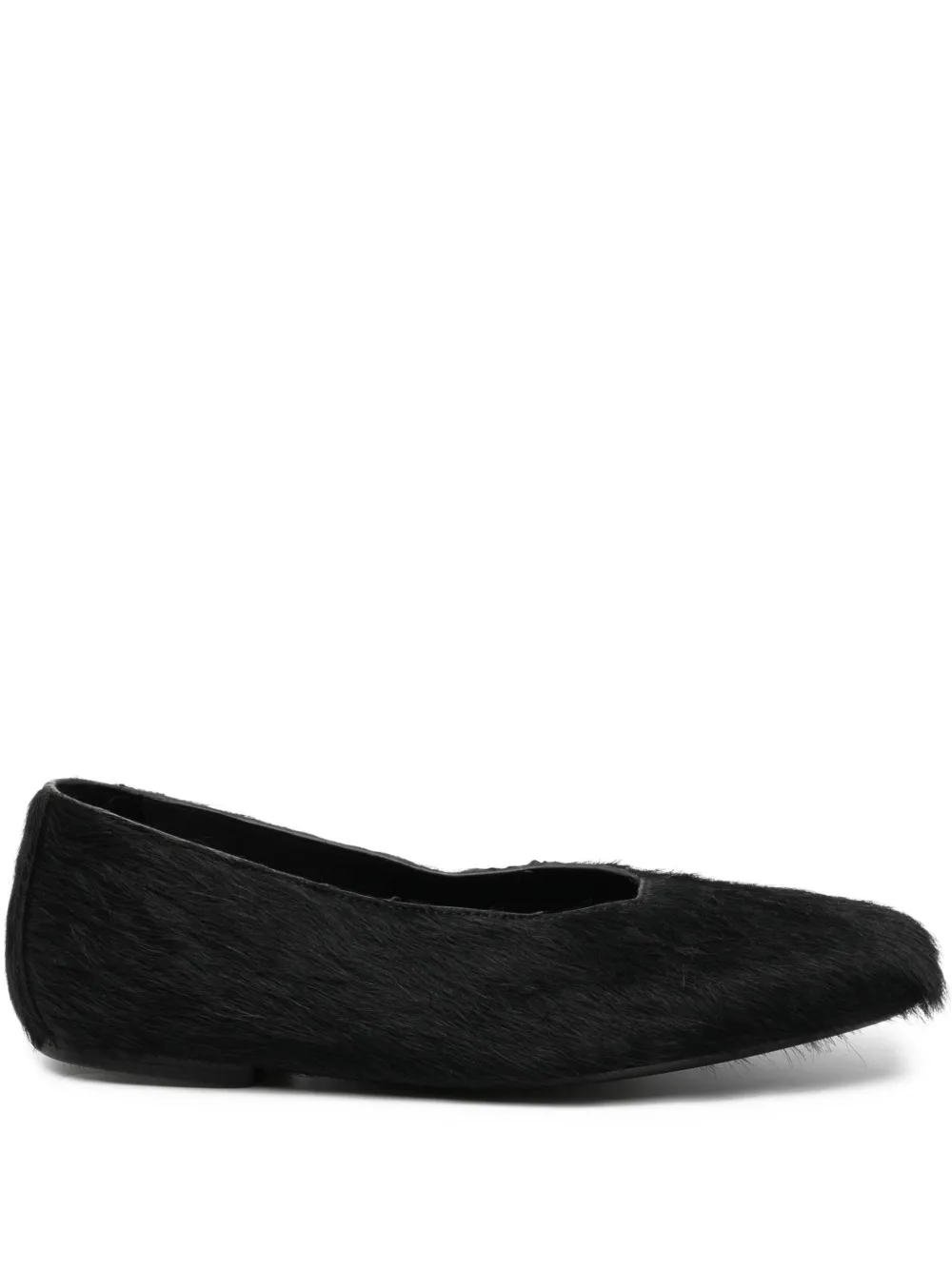 Rick Owens レザーフラットシューズ - ブラック Rick Owens レザーフラットシューズ - ブラック