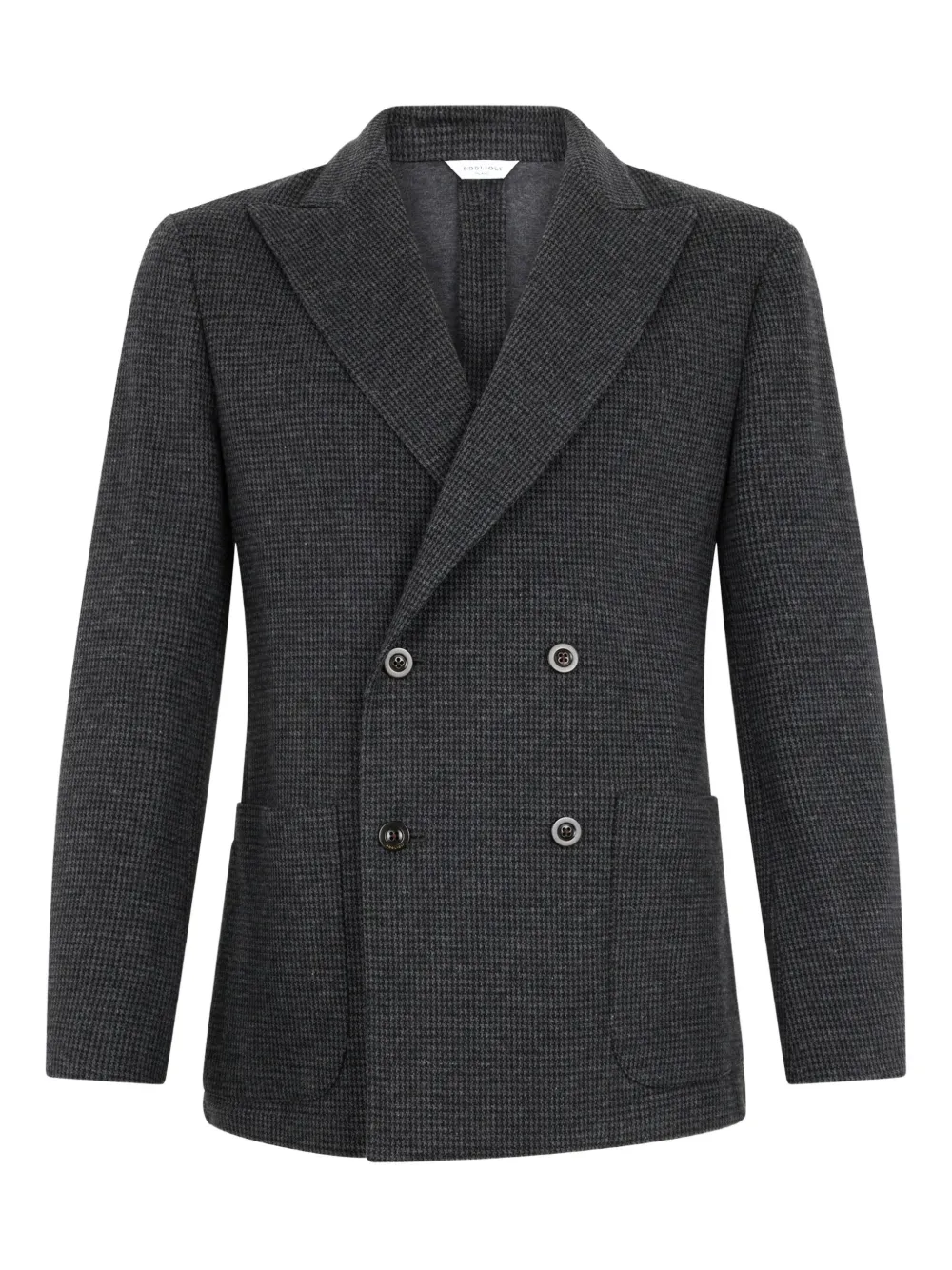 Boglioli double-breasted check blazer Grijs