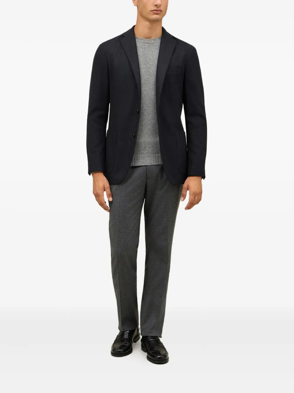 Boglioli Blazer met enkele rij knopen Grijs