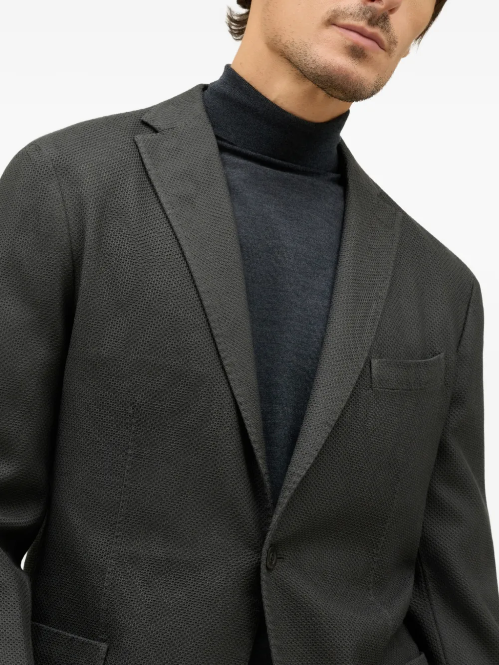 Boglioli K-jacket honeycomb wool jacket Grijs