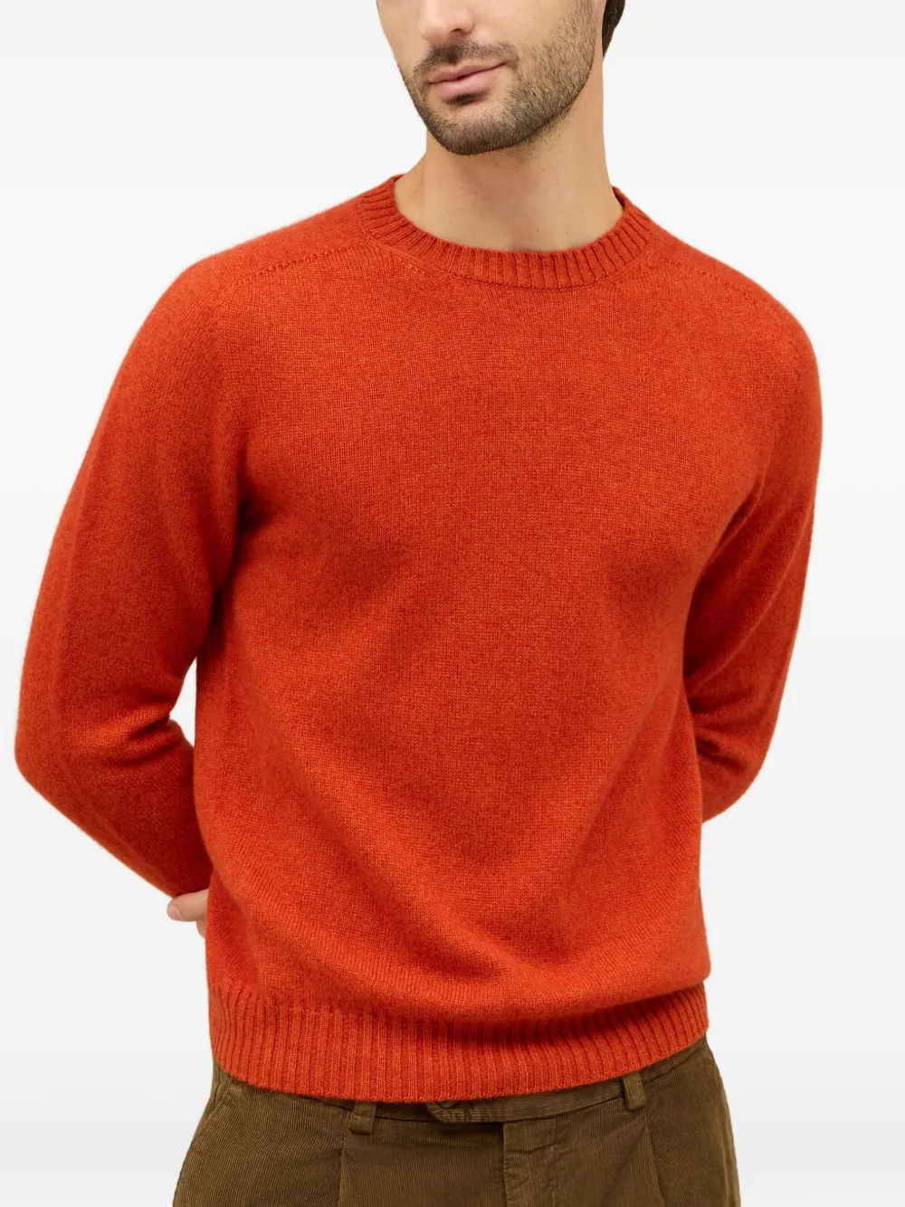 Boglioli Trui met ronde hals Oranje