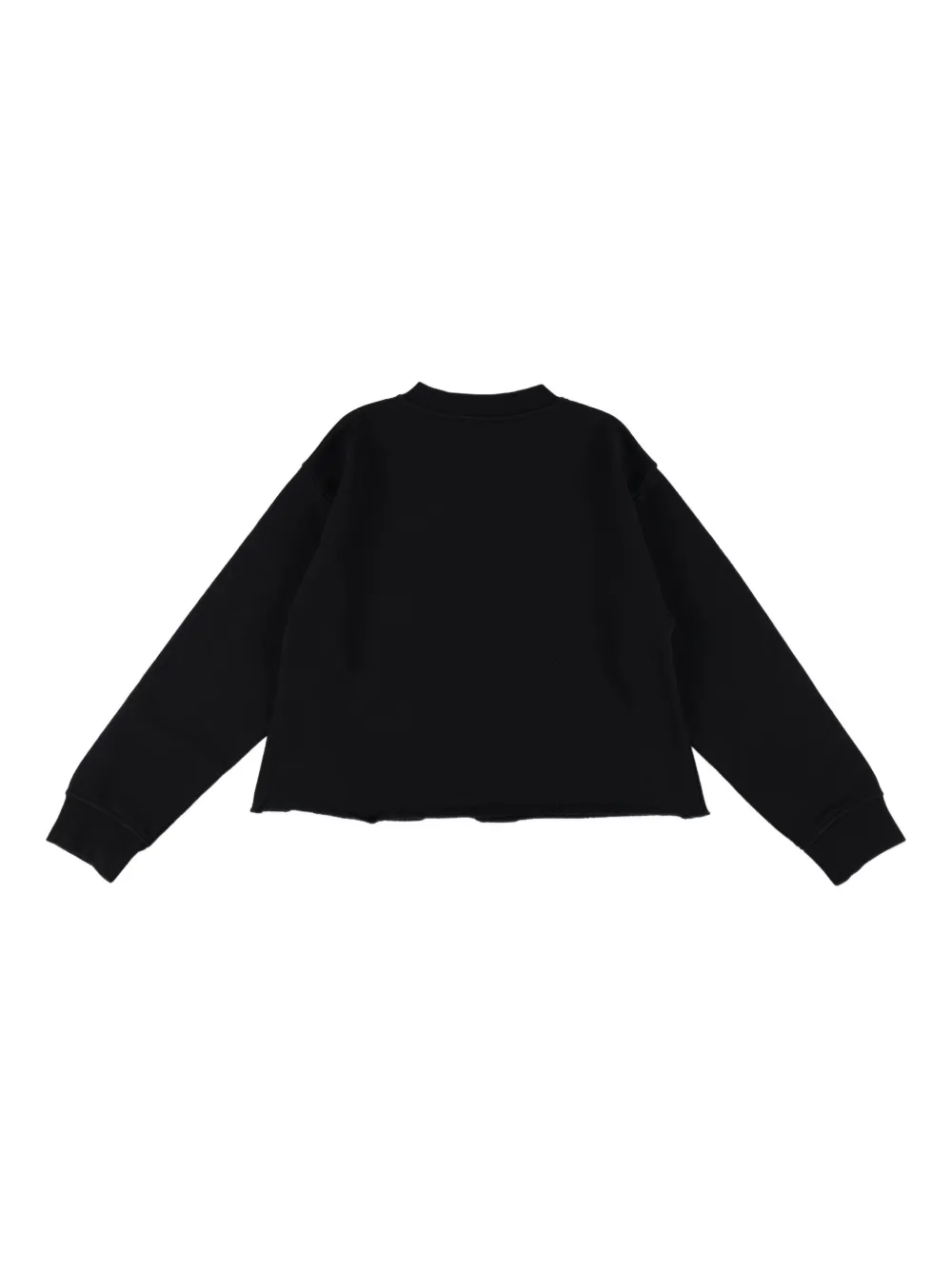 Stella McCartney Kids embroidered fleece top Zwart