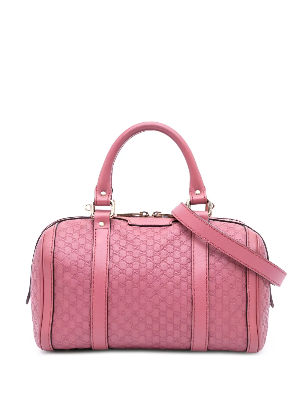 Pre-owned Gucci 2016-2025 Small Microssima Joy Boston Bag Satchel In Pink