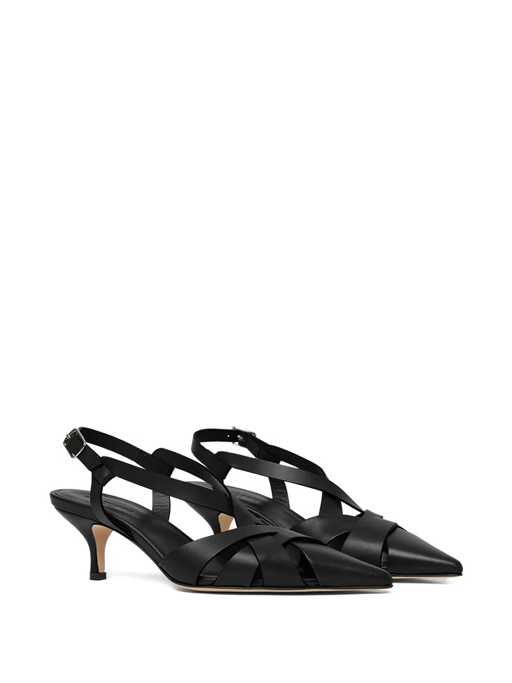 Scarosso slingback pointed-toe pumps Black