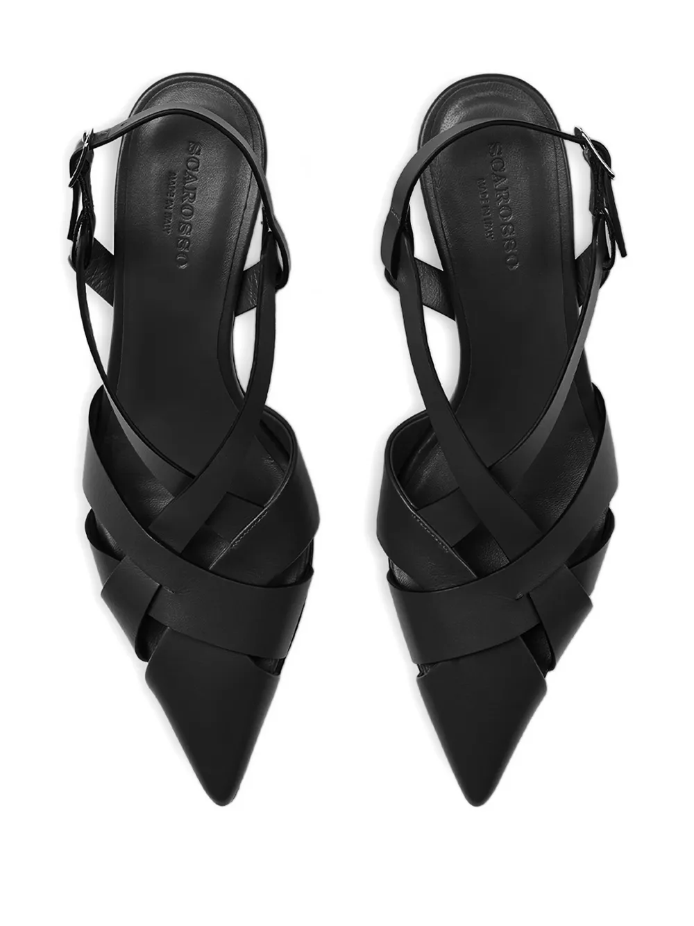 Scarosso slingback pointed-toe pumps Black