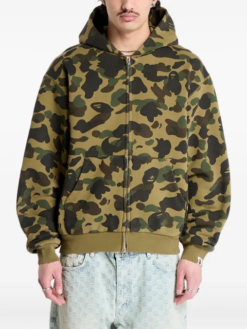 A BATHING APE® camo-print zip-up hoodie