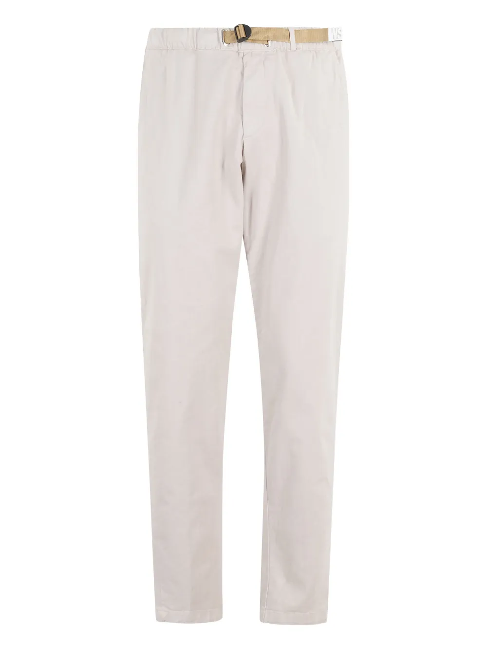 White Sand buckle-fastening cotton trousers Wit