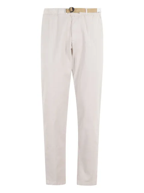 White Sand buckle-fastening cotton trousers