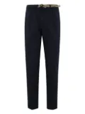 White Sand buckle-fastening cotton-blend trousers - Blue