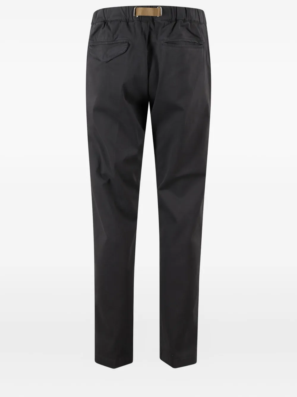 White Sand buckle-fastening cotton trousers - Zwart