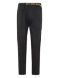 White Sand buckle-fastening cotton trousers - Black