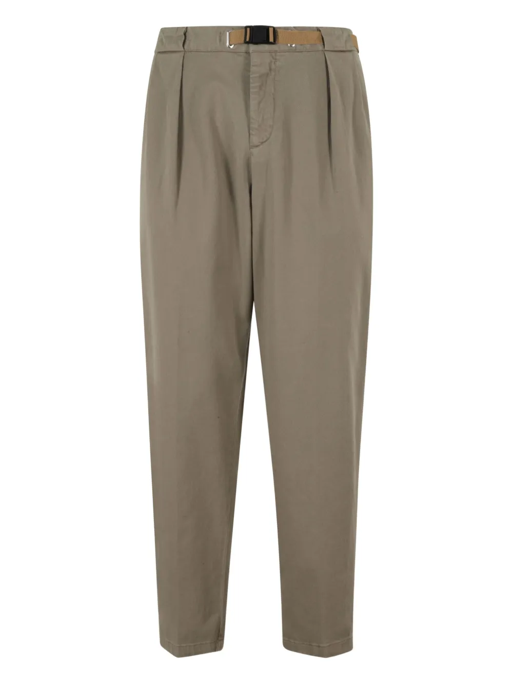 White Sand Broek met geplooide voorkant en gespsluiting Bruin